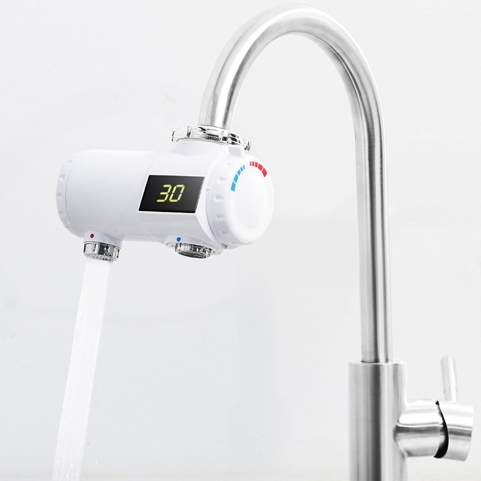 Проточный водонагреватель электрический для душа в квартире. Xiaomi Xiaoda instant Faucet 3000w.